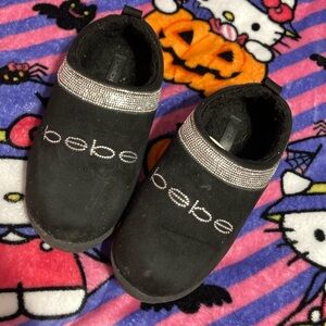 Y2K Black Bebe Slippers